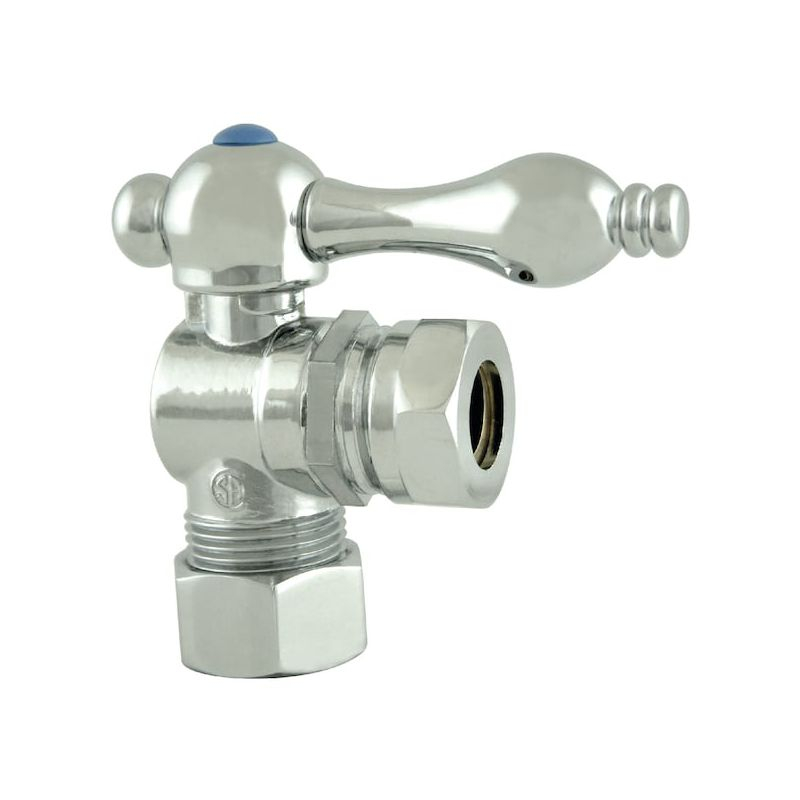 Kingston Brass Vintage 1/2-Inch FIP x 1/2 or 7/16-Inch Slip Joint Quarter-Turn Angle Stop Valve