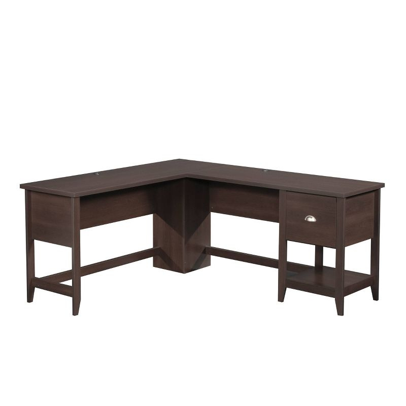 Sauder Summit Station L Desk Cinnamon Cherry