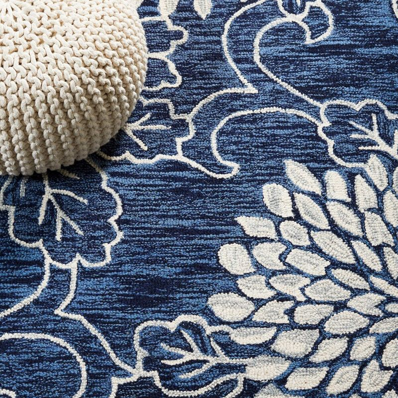 Jardin JAR602 Hand Tufted Runner Rug - Navy/Ivory - 2'3"x9' - Safavieh.