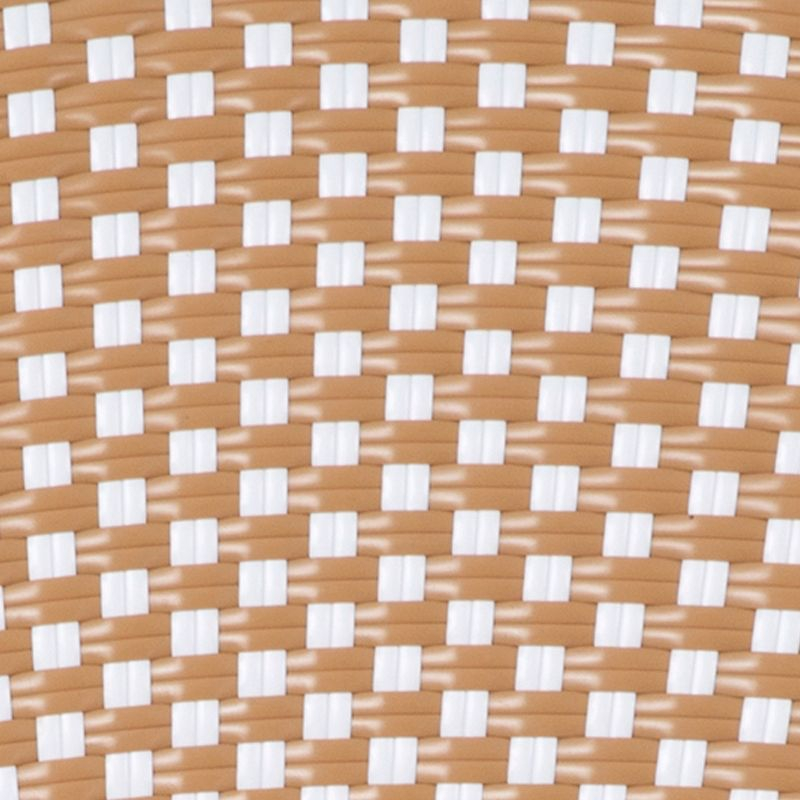 Flash Furniture Lourdes Set of 2 Stackable Indoor/Outdoor Bistro 30" High Bar Stools, Commercial Grade, Natural/White and Light Natural Finish