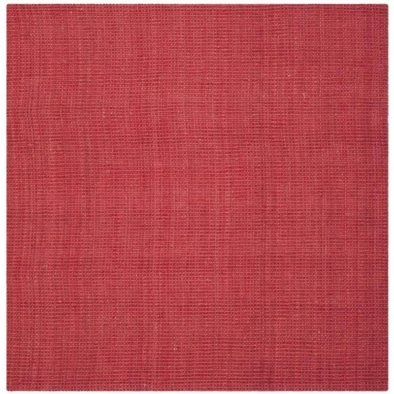 Natural Fiber NF730 Hand Woven Indoor Area Rug - Red - 4'x4' - Safavieh