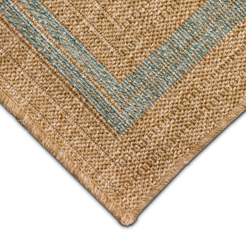 Liora Manne Sahara Multi Border Indoor/Outdoor Rug Aruba 7'10" Square