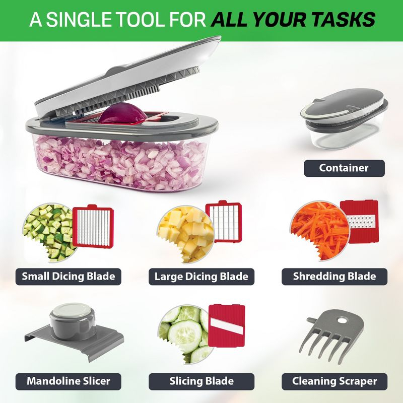 Chopzilla Gray Multi Function Chopper with 4 Blades