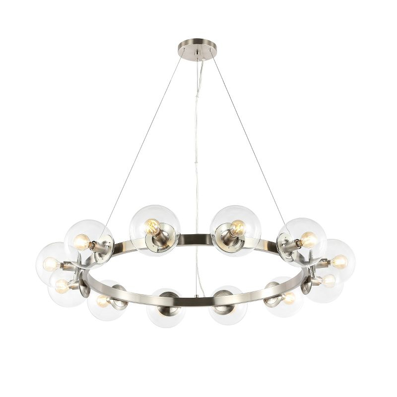 Rylian 12 Light 38" Chandelier - CHA4063 - Nickle - Safavieh