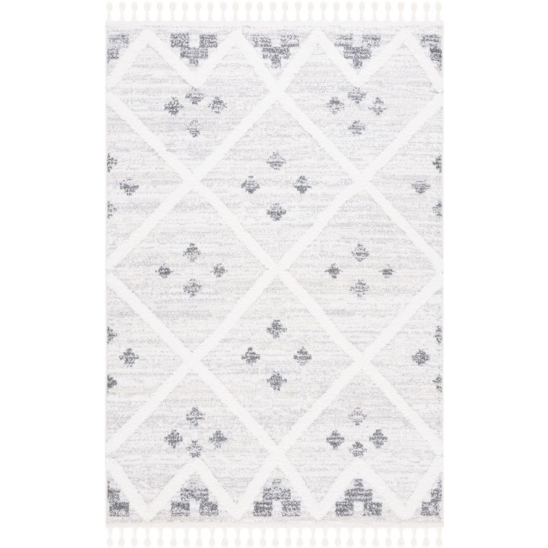 Moroccan Tassel Shag MTS644 Power Loomed Area Rug - Beige/Ivory - 4'x6' - Safavieh.