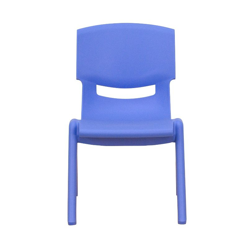 Flash Furniture 2 Pack Blue Plastic Stackable School Chair with 10.5'' Seat Height