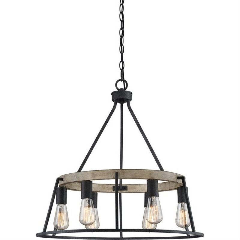 Quoizel Lighting Brockton 6 - Light Chandelier in  Grey Ash