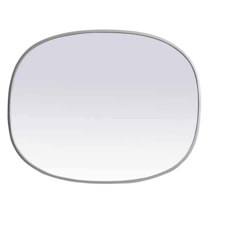 Elegant Decor Brynn Oval Modern MDF Wood/Iron Mirror, 24x40 Inch, Brass