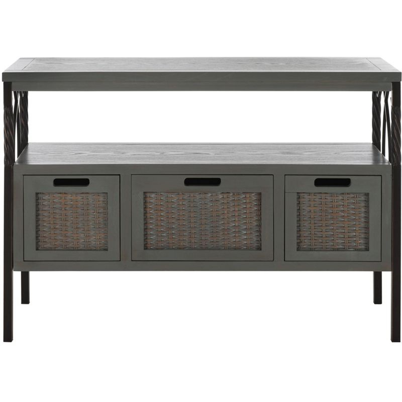 Joshua Media Console - AMH6532B - Gray - Safavieh Couture
