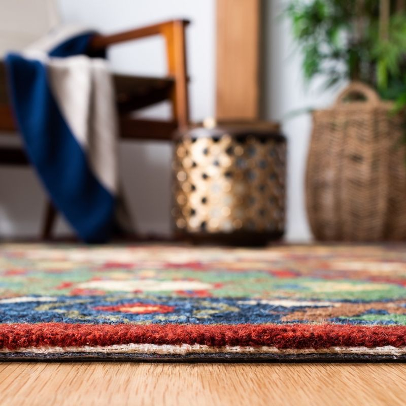 Heritage HG354 Hand Tufted Area Rug - Red/Blue - 6'x9' - Safavieh.