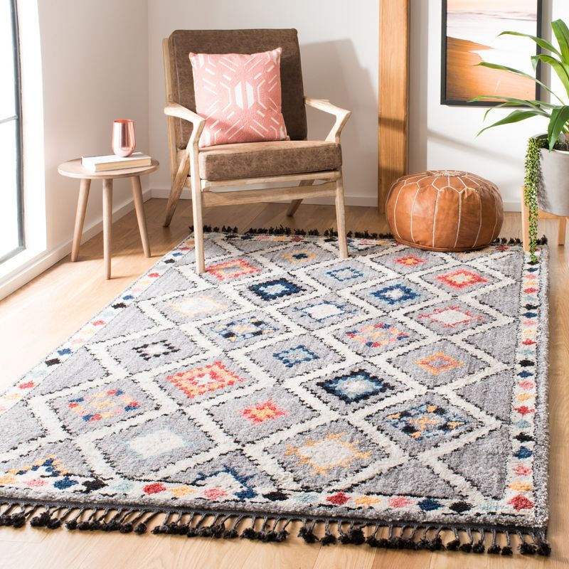 Morocco MRC965 Power Loomed Area Rug - Grey/Multi - 6'x9' - Safavieh.