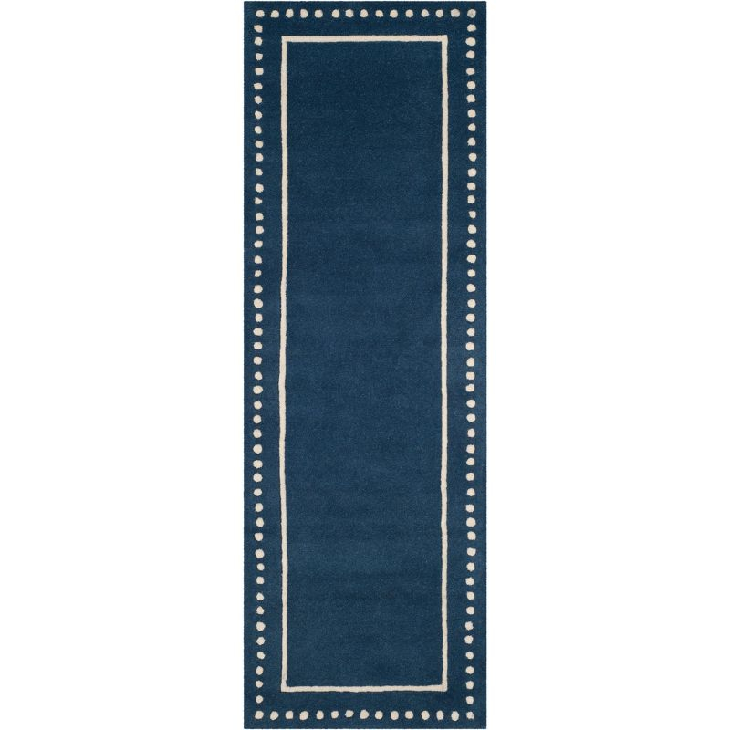 Bella BEL151 Hand Tufted Runner Rug - Navy Blue/Ivory - 2'3"x21' - Safavieh.