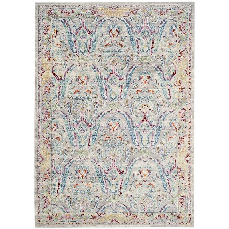 Mystique MYS925 Power Loomed Area Rug Grey / Light Blue 6' X 9' - Safavieh.
