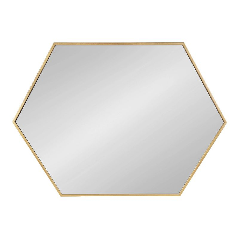 22" x 31" Rhodes Hexagon Wall Mirror Gold - Kate & Laurel All Things Decor