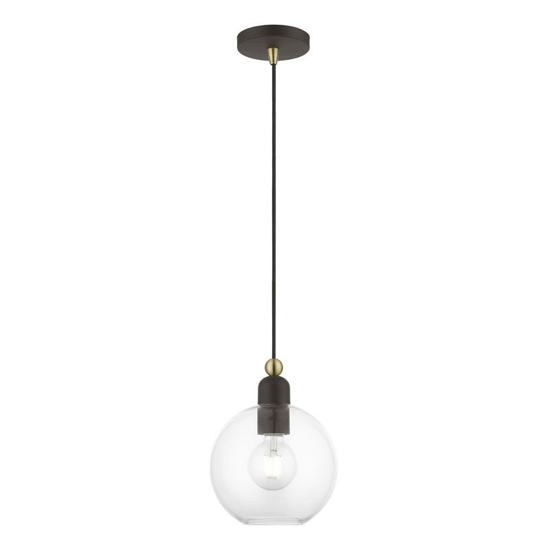 Livex Lighting Downtown 1 - Light Pendant in  Bronze/Antique Brass