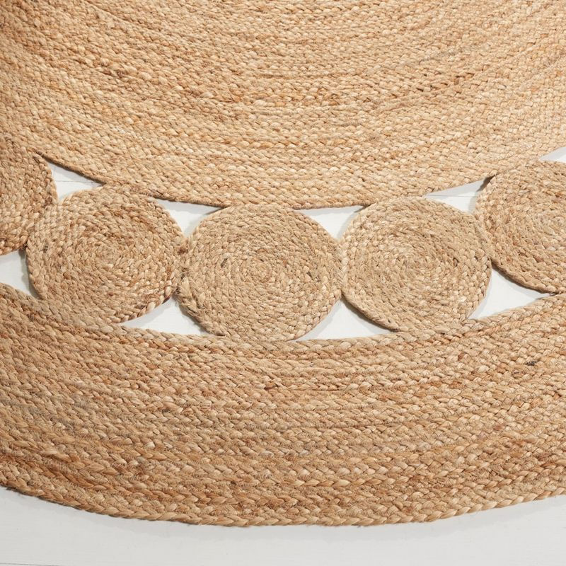 Natural Fiber NFB306 Hand Woven Area Rug - Natural - 4' round - Safavieh.