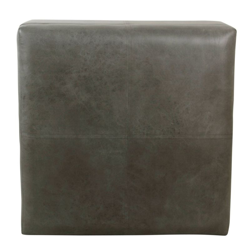Luxury Large Square Storage Ottoman with Lid - HomePop: Faux Leather, Seating & Rosewood Legs