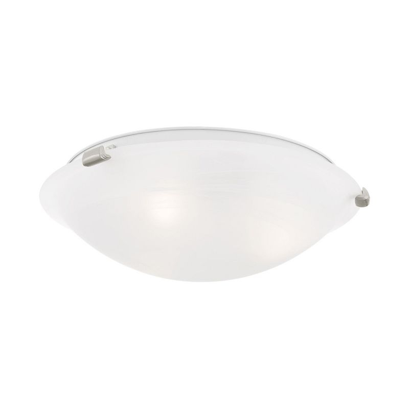 Livex Lighting Oasis 3 - Light Flush Mount in  Brushed Nickel
