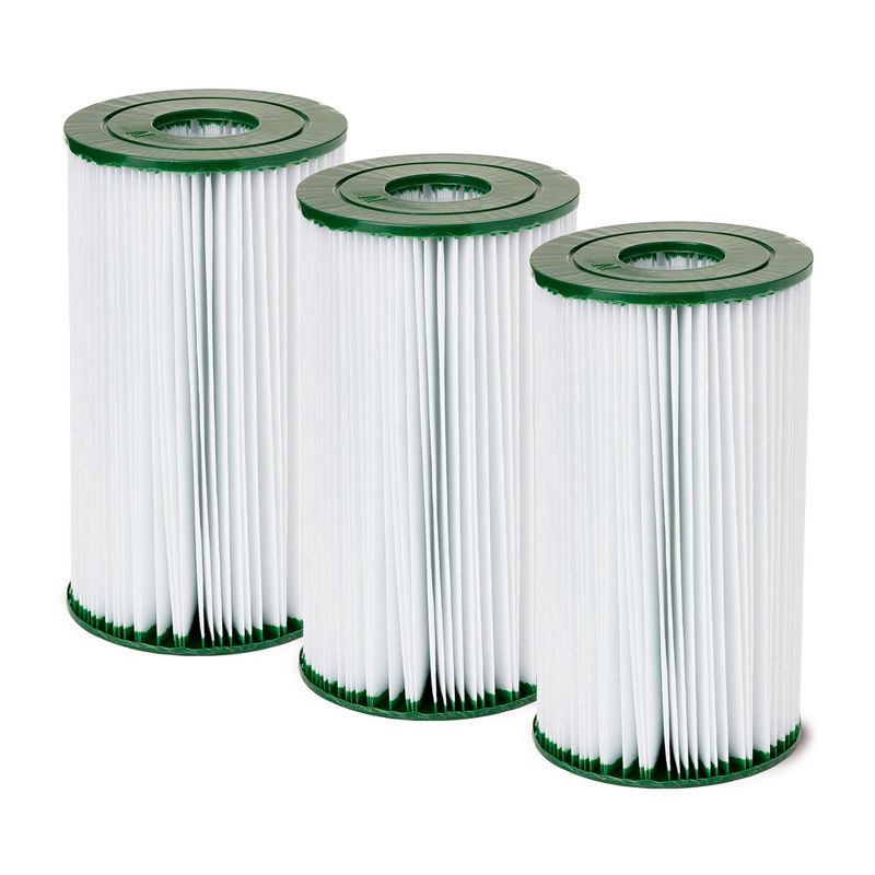 Coleman 90358E Type IV/Type B Swimming Pool Filter Pump Replacement Cartridges for 2,500 Gallons Per Hour Filter Pumps (3 Pack)