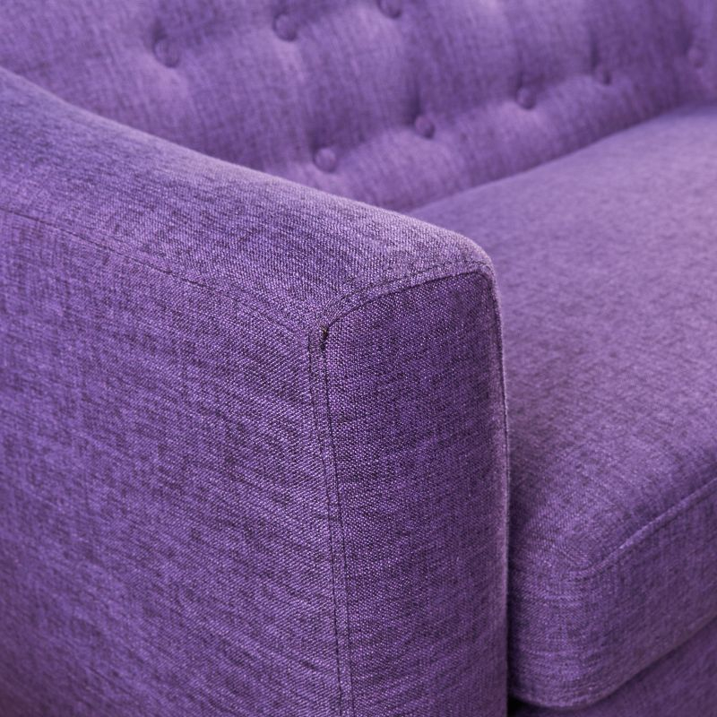 Bridie Mid-Century Loveseat Muted Purple - Christopher Knight Home: Stylish 2-Seater, Polyester Upholstery, Hardwood Frame