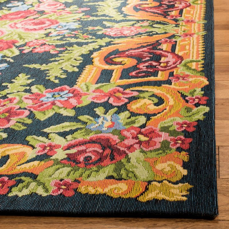 Classic Vintage CLV112 Power Loomed Area Rug - Black/Rose - 6'x9' - Safavieh.