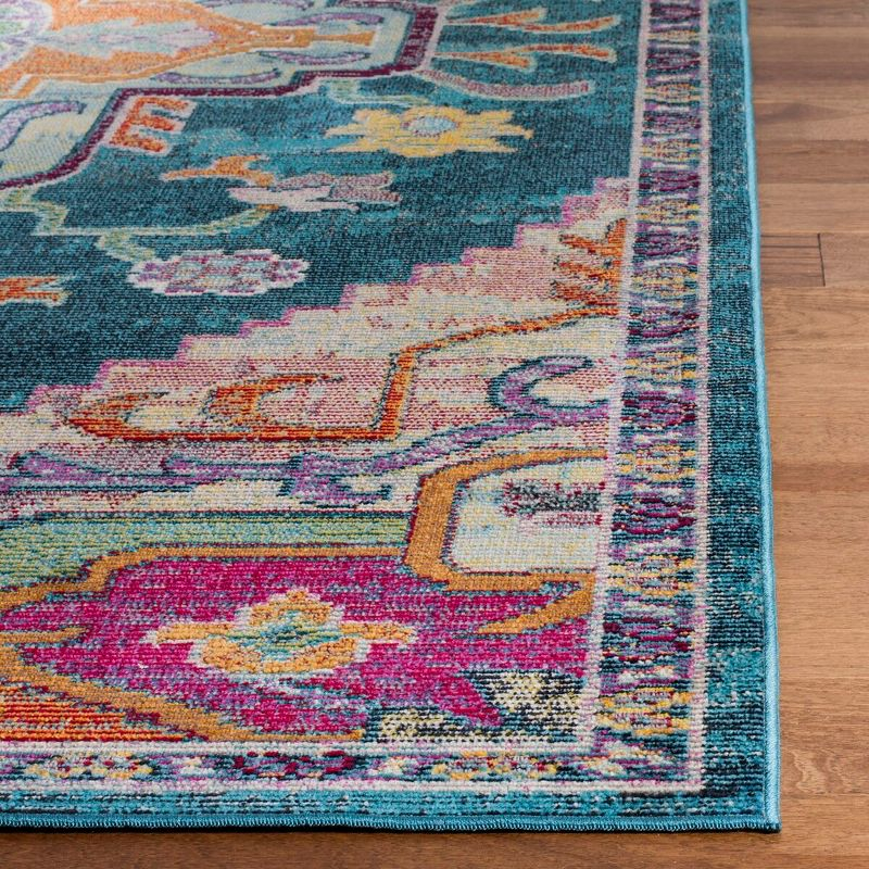 Crystal CRS501 Loomed Indoor Area Rug - Teal/Rose - 10'x14' - Safavieh