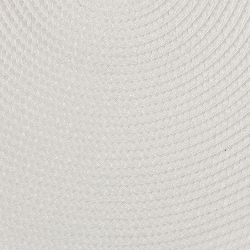 DII Solid Woven Placemat Set 6 Piece, White, 15" Dia