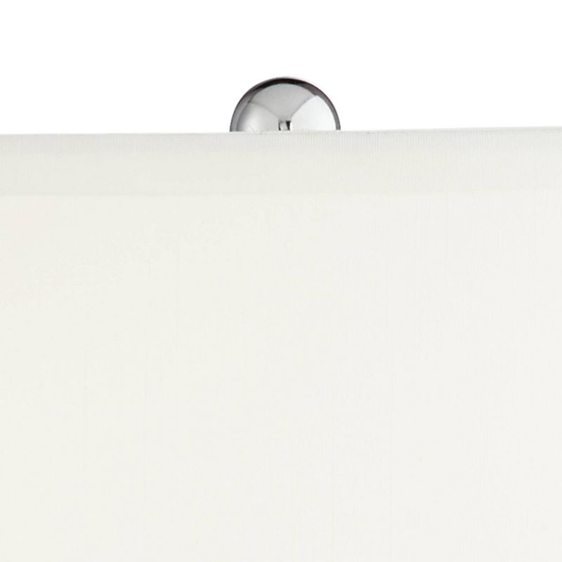 360 Lighting Cirrus Modern Accent Table Lamp 22" High Blue Gray Glazed Art Glass Off White Drum Shade for Bedroom Living Room Bedside Nightstand Kids