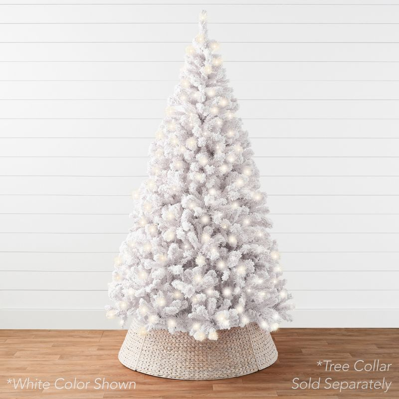 Best Choice Products 6ft Pre-Lit Sage Green Christmas Pine Tree w/ Flocked Branches, 250 Warm-White Lights