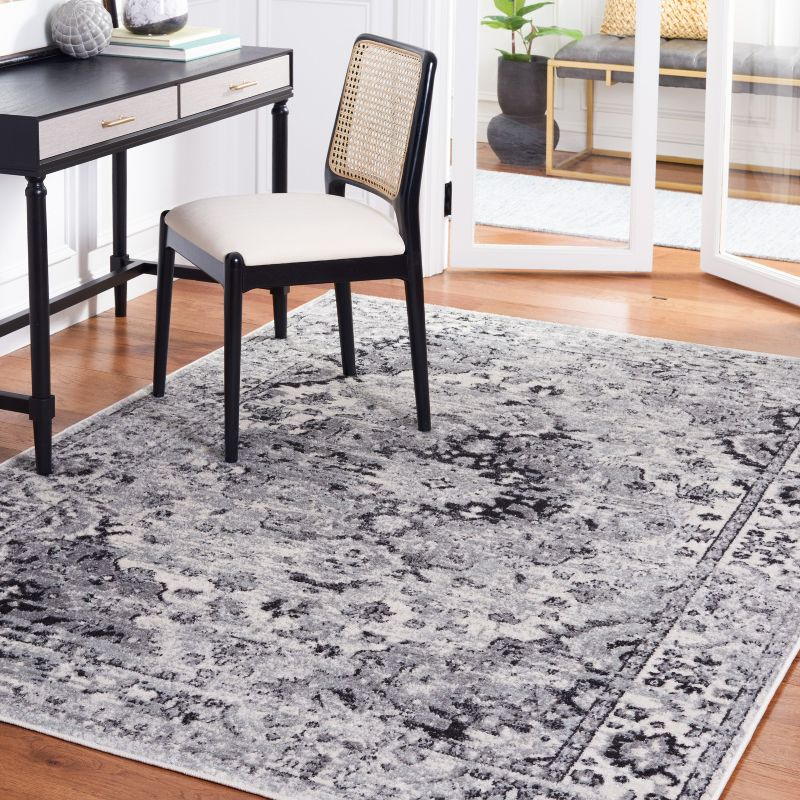 Madison MAD154 Power Loomed Indoor Accent Rug - Grey/Black - 3'x5' - Safavieh