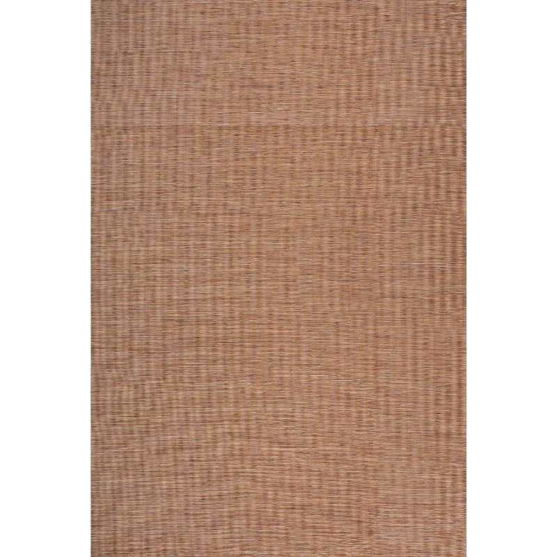 8'x10' Ethan Modern Flatweave Solid  Area Rug, Orange - JONATHAN Y