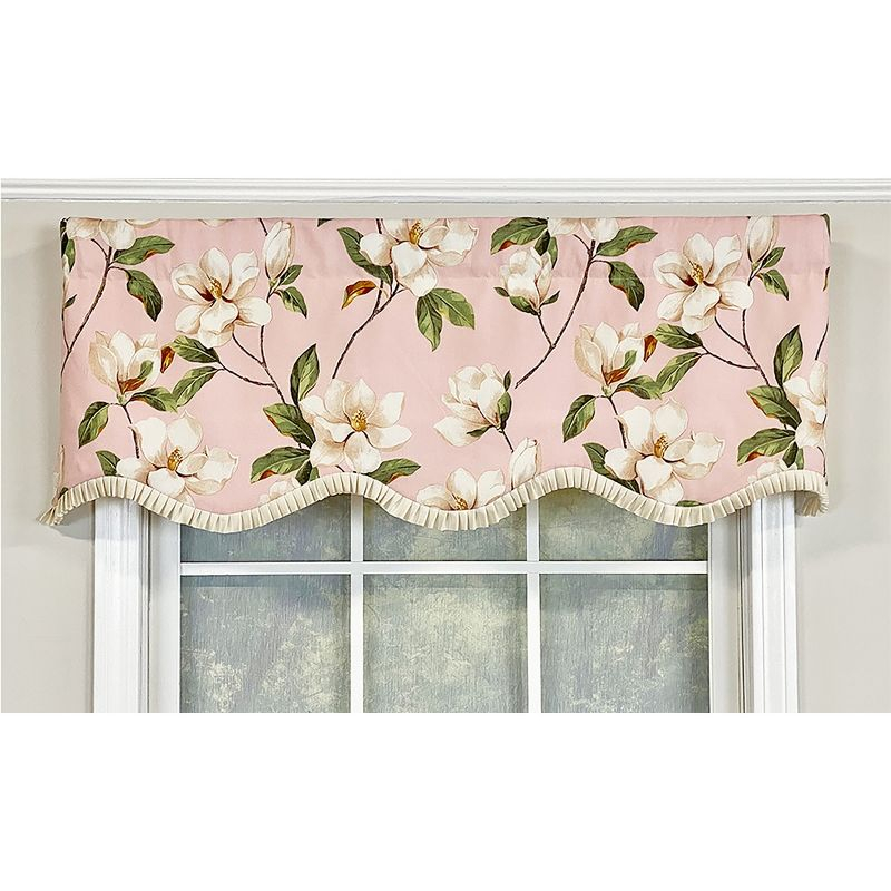 RLF Home Cotton Blend Scalloped 50'' W Window Valance