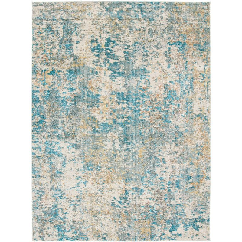 Madison MAD453 Power Loomed Indoor Area Rug - Teal/Gold - 8'x10' - Safavieh