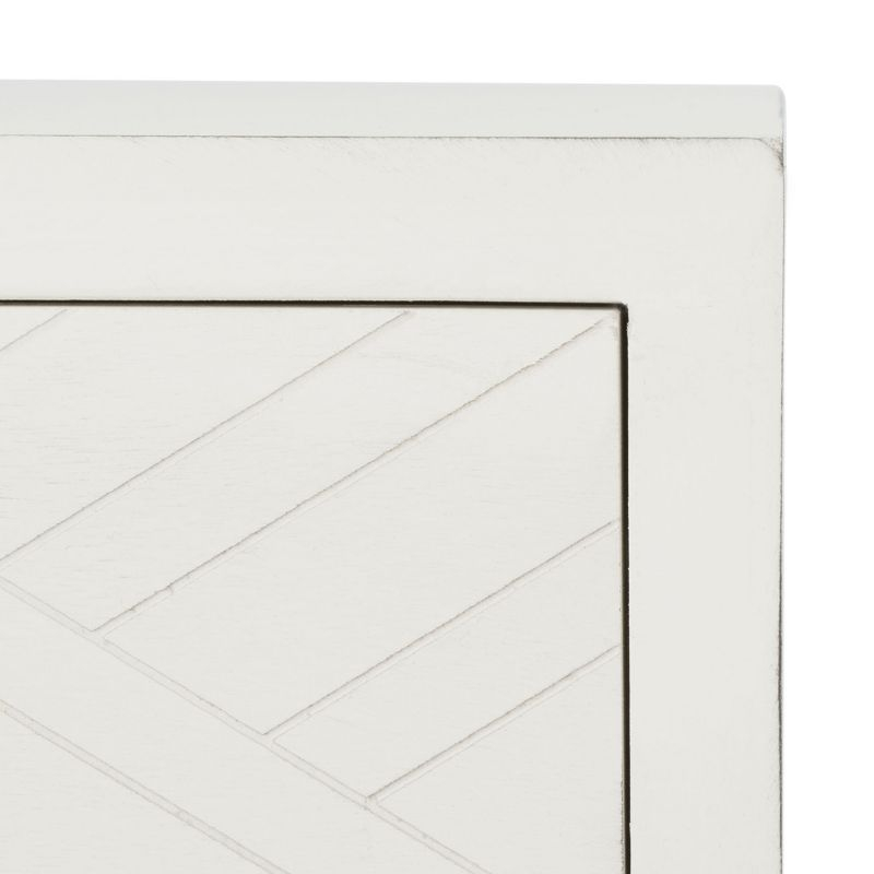 Ajana 1 Drawer Accent Table - Distressed White - Safavieh.