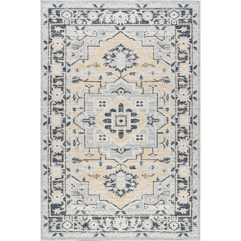 Nuloom Jamie Indoor/Outdoor Reversible Area Rug, 5' x 8', Cream & Blue