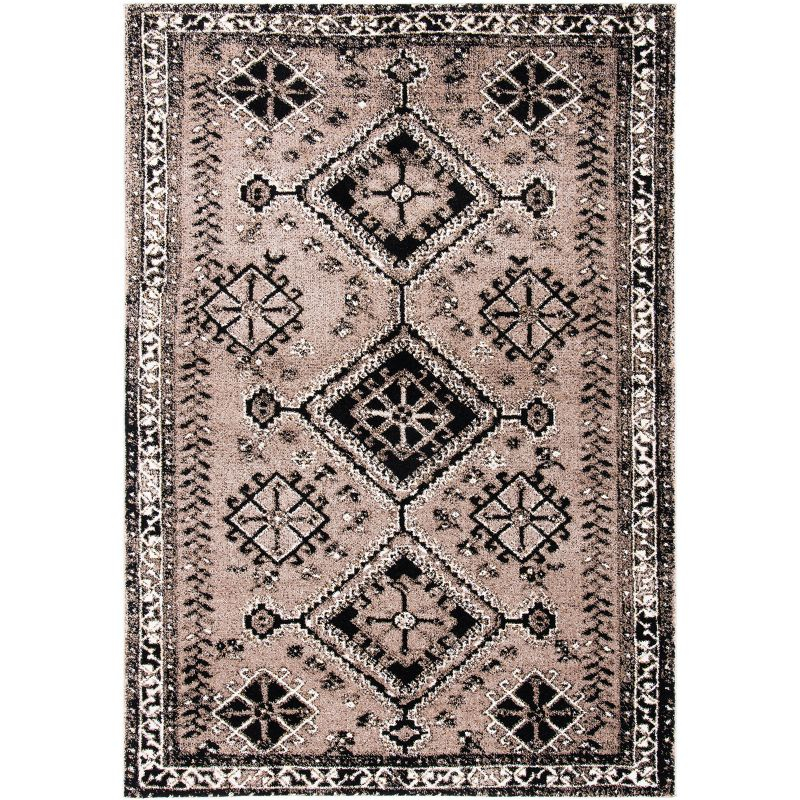 Vintage Hamadan VTH293 Power Loomed Accent Rug - Brown/Black - 2'7"x5' - Safavieh.