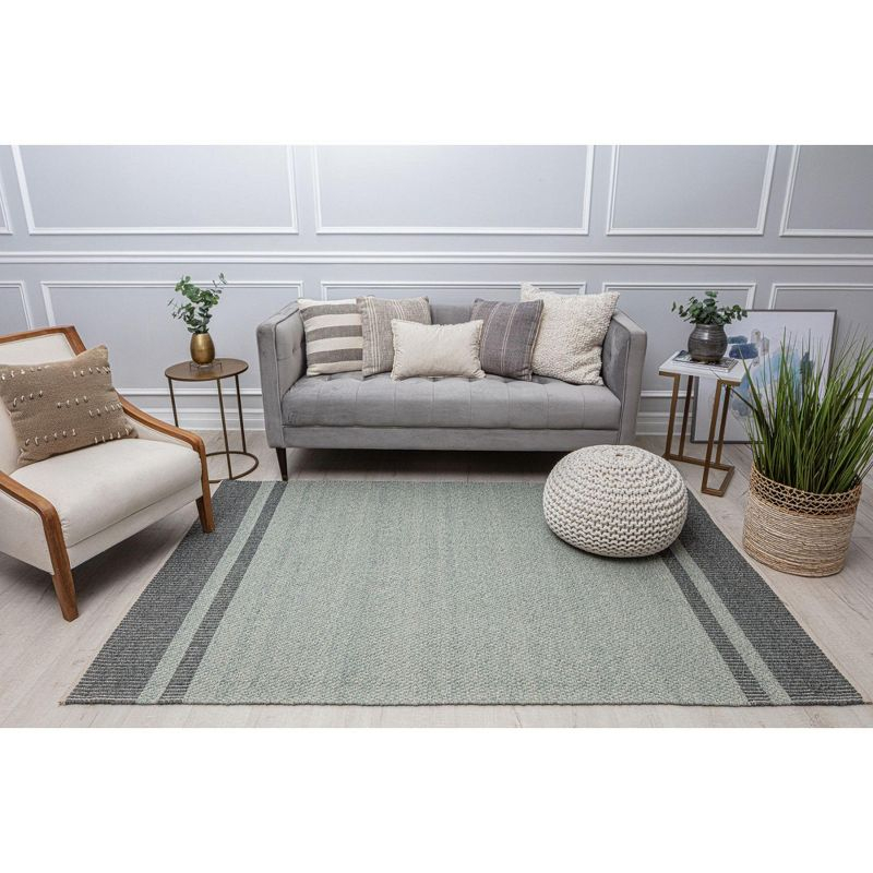Rugs America Daphne DN10B Farmhouse Border Area Rug for Dining Room Rug Neutral Rug Living Room Rug Kitchen, 8'x10'