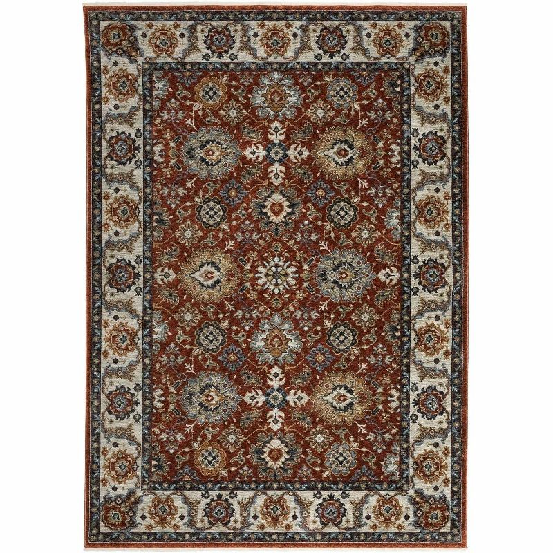 Oriental Weavers Aberdeen 562R1 Red/ Ivory Indoor Area Rug - 3'3" x 5'