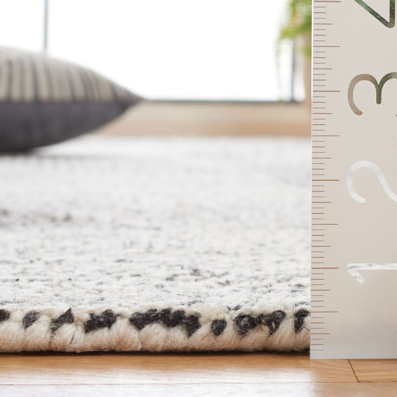 Abstract ABT360 Handmade Tufted Runner Rug - Ivory/Charcoal - 2'-3" X 8' - Safavieh