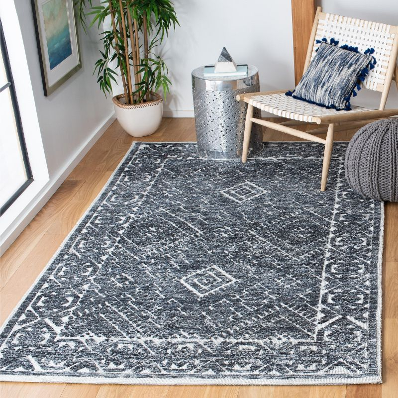 Roslyn ROS703 Hand Loomed Area Rug - Blue/Ivory - 4'x6' - Safavieh.