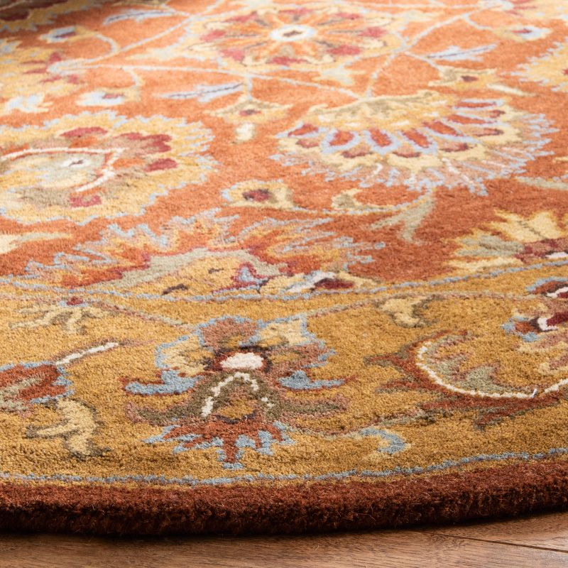 Heritage HG820 Handmade Area Rug - 7'6"x9'6" - Red/Natural - Safavieh