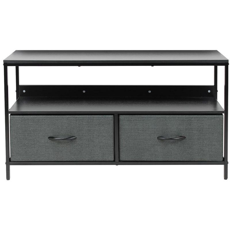 Sorbus TV Stand Dresser with 2 Drawers - Television Riser Chest with Storage - Bedroom, Living Room, Closet, & Dorm Furniture (Black)