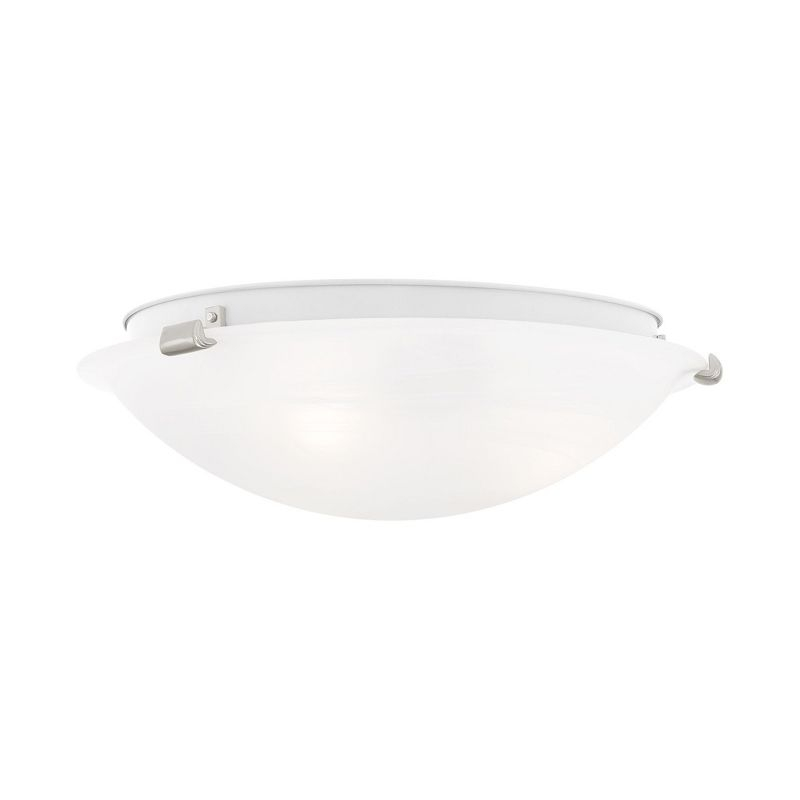 Livex Lighting Oasis 3 - Light Flush Mount in  Brushed Nickel