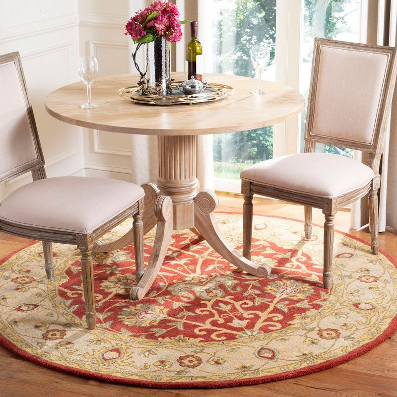 Antiquity AT21 Hand Tufted Indoor Area Rug - Rust - 8' Round - Safavieh