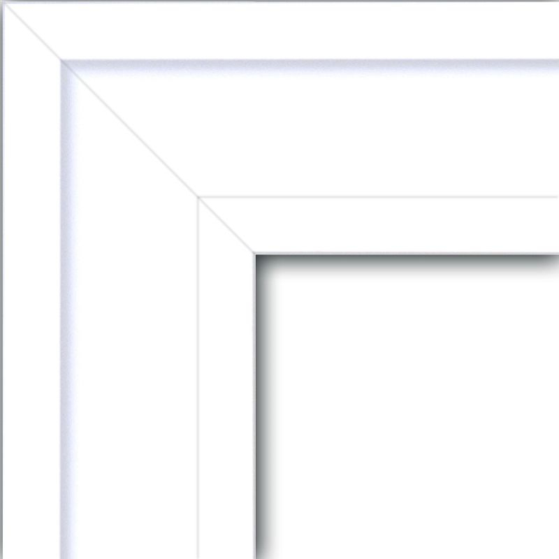 Amanti Art White Cork Board Wood Framed Craftsman White Bulletin Board 33 in. x 25 in.