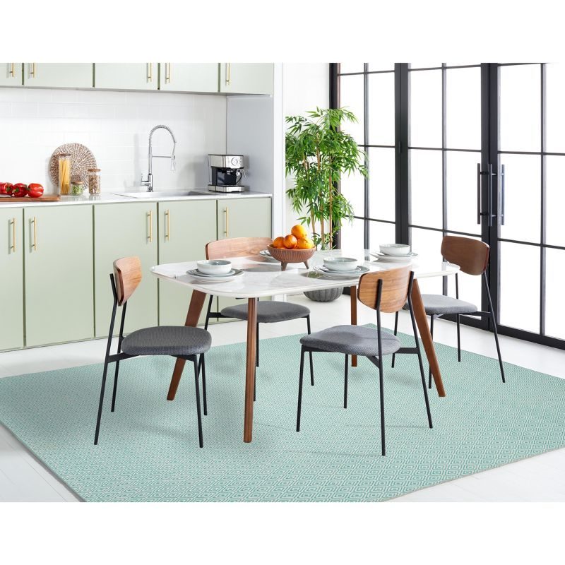 Montauk MTK515 Hand Woven Area Rug - Ivory/Aqua - 6'x6' - Safavieh.