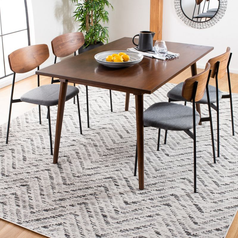 Adirondack ADR104 Power Loomed Area Rug - Ivory/Charcoal - 6'x9' - Safavieh.
