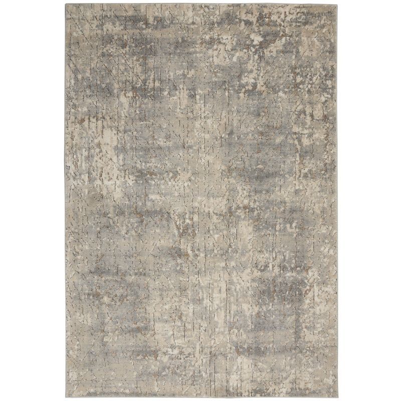 Nourison Concerto Abstract Contemporary Area Rug Beige Grey 5'3" x 7'3"