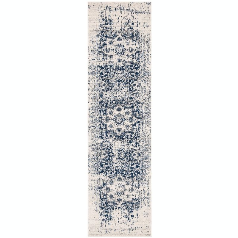 Madison MAD603 Power Loomed Indoor Runner Rug - Cream/Navy - 2'3"x6' - Safavieh