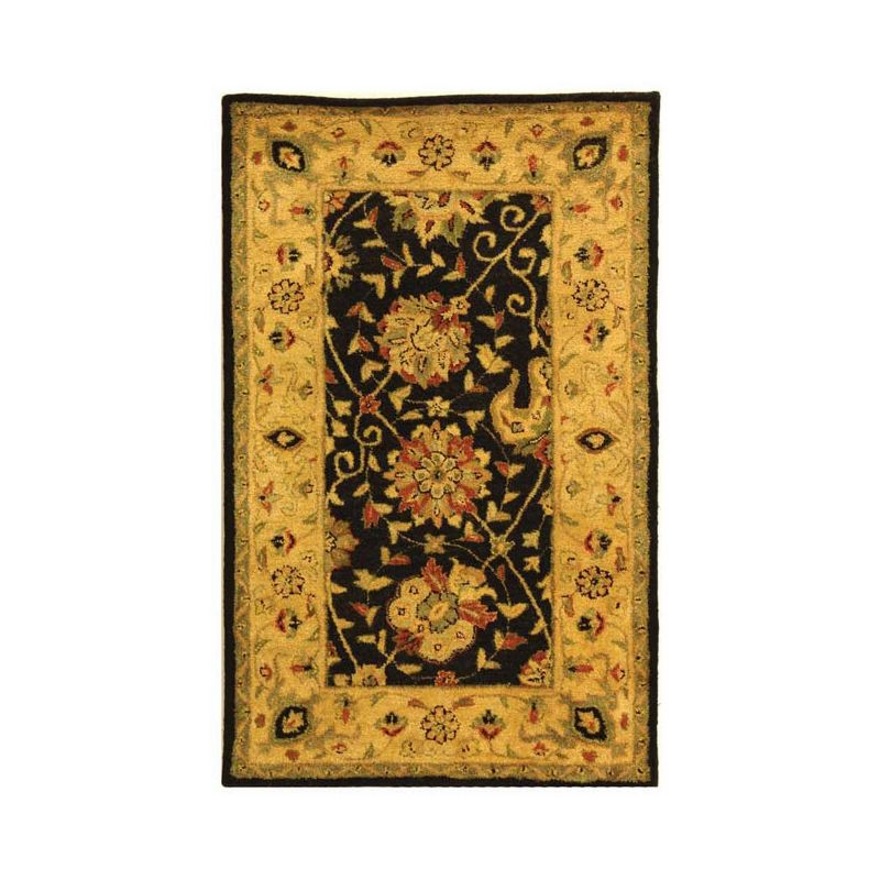 Antiquity AT21 Hand Tufted Indoor Accent Rug - Black - 3'x5' - Safavieh